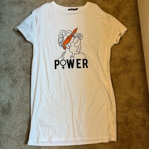 girl power tshirt dress